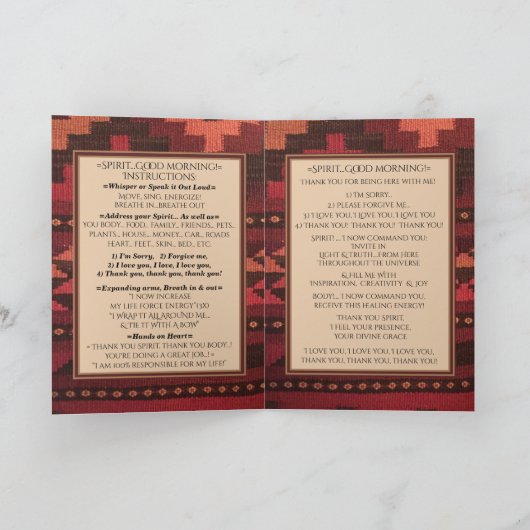 毎日ありがとうございます：スピリット&体!『ジプシーの名人』 サンキューカード (内部)