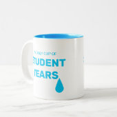 毎日おもしろいの学生の涙 ツートーンマグカップ (正面左)