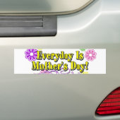 毎日お母さんの日よ!花と種類 バンパーステッカー (車上)