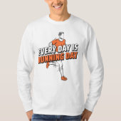 毎日がの日走-長袖シャツオレンジ Tシャツ (正面)