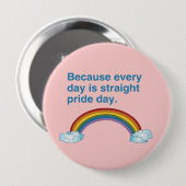 毎日がまっすぐであるので日を自漫して下さい 缶バッジ (正面&裏面)