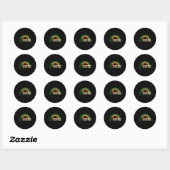 毎日がアースデイ 虹色の松の木 ラウンドシール (シート)
