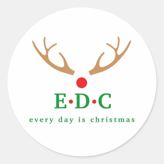 毎日がクリスマスだ ラウンドシール (正面)