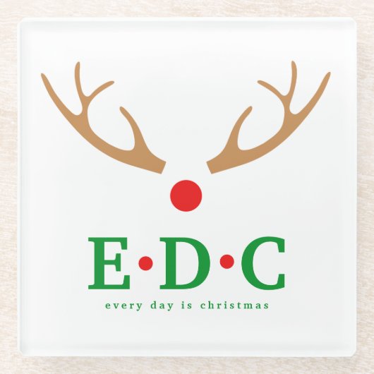 毎日がクリスマス ガラスコースター (正面)