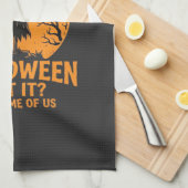 毎日がハロウィン かぼちゃ人形と魔女のデザイン_1 キッチンタオル (四つ折り)
