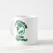 毎日が地球の日で、違いを生み出そう。 コーヒーマグカップ (正面左)