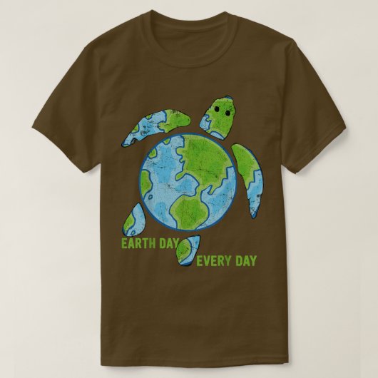 毎日が地球の日救で地球保護は Tシャツ (デザイン正面)