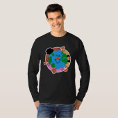 毎日が地球の日 かわいい地球 Tシャツ (正面フル)