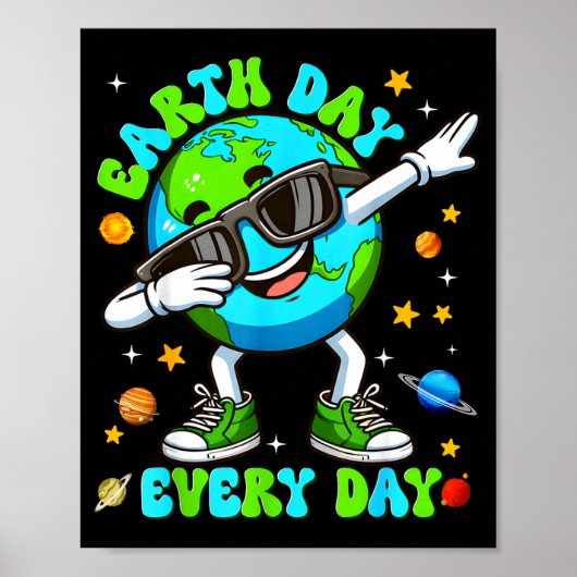 毎日が地球の日 ダビング惑星 環境保護 男性用 ポスター (正面)