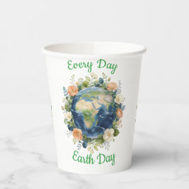 毎日が地球の日 フローラルリース Earth 紙コップ