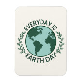 毎日が地球の日 - ヴィンテージグリーン地球愛好家 マグネット (縦)
