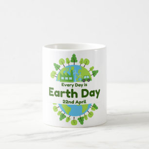 毎日が地球の日 地球の日 コーヒーマグカップ