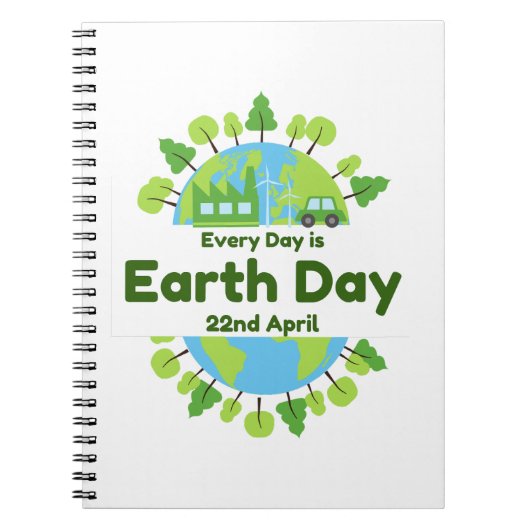 毎日が地球の日 |地球の日 ノートブック (正面)