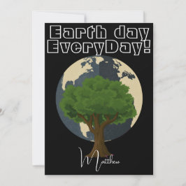 毎日が地球の日、環境に優しい生活を、洗練されたアートサイエンス カード