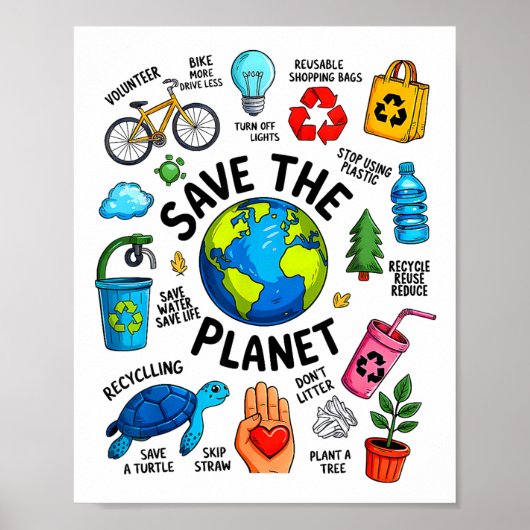 毎日が地球の日 Planet Bはありません 地球を救え ポスター (正面)