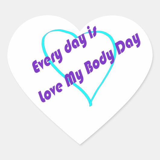 毎日が愛の私の体の日 ハートシール (正面)