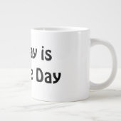 毎日が感謝の日ミニマルやる気を起こさせるリスト ジャンボコーヒーマグカップ (右)