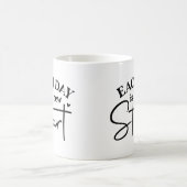 毎日が新しいスタートマやる気を起こさせるグ コーヒーマグカップ (中央)