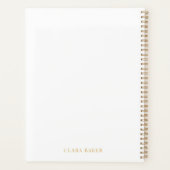 毎日が新しいスタートミニマル金ゴールドと白 プランナー手帳 (裏面)