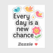 毎日が新しいチャンスカラフル- Birds シール (シート)