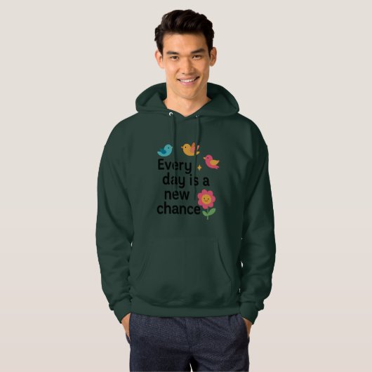 毎日が新しいチャンスカラフル- Birds パーカ (正面フル)