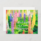 毎日が新しい初めのルカラフルピヌの花 ポストカード (正面/裏面)
