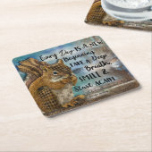 毎日が新しい始まりだ スクエアペーパーコースター (アングル)