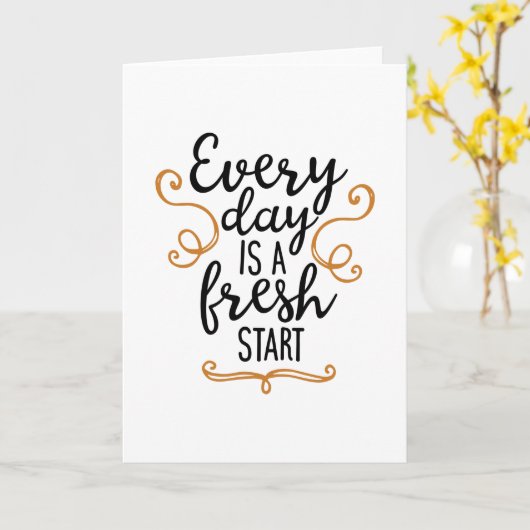 毎日が新たなスタートだ カード (黄色い花)