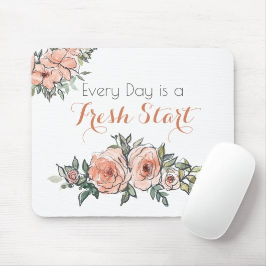 毎日が新鮮なスタートエレガントウォーター色 マウスパッド (マウス)