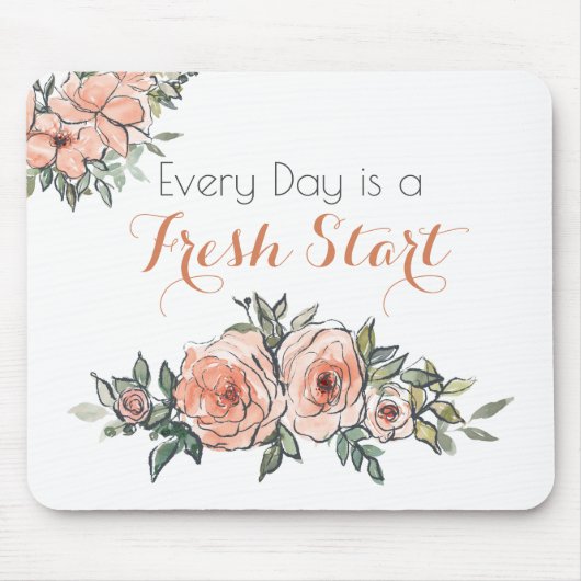 毎日が新鮮なスタートエレガントウォーター色 マウスパッド (正面)