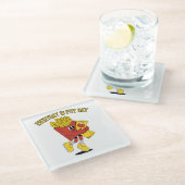 毎日が炒る日 ガラスコースター (アングル)