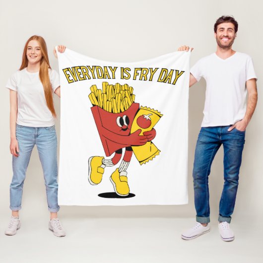 毎日が炒る日 フリースブランケット (インサイチュ)