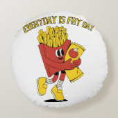 毎日が炒る日 ラウンドクッション (裏面)