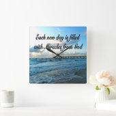 毎日が神の奇跡だ スクエア壁時計 (ホーム)