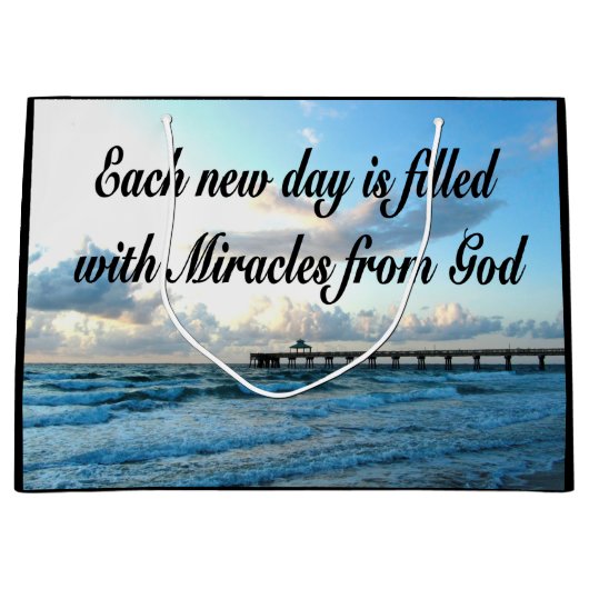 毎日が神の奇跡だ ラージペーパーバッグ (正面)