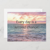 毎日が第二のチャンスの美学やる気を起こさせるである シーズンポストカード (正面/裏面)