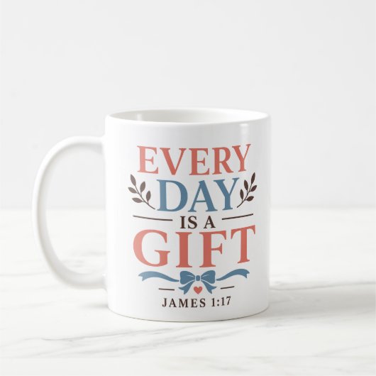 毎日が贈り物 Spiritual Devotional Quote コーヒーマグカップ (左)