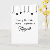 毎日が魔法だ |ハッピーアニバーサリー カード (黄色い花)