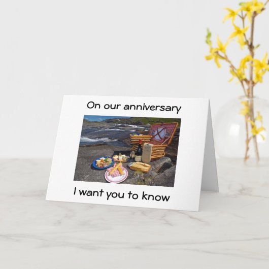 毎日が2人だけのピクニック=記念日の愛 カード (黄色い花)