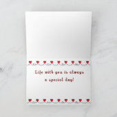 毎日が「あなたと一緒なら特別な日」双子の誕生日 カード (内部)