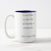 毎日のつながりのスタジオのマグ ツートーンマグカップ (左)