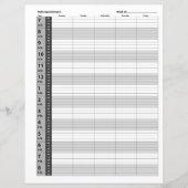 毎日のアポイントメントスケジュール |グレー (正面)