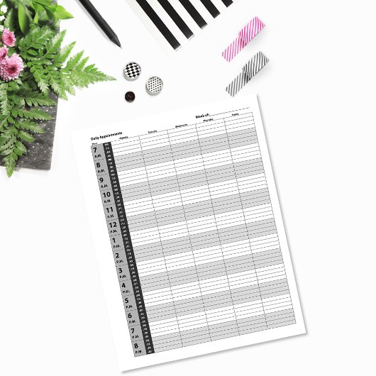 毎日のアポイントメントスケジュール |グレー