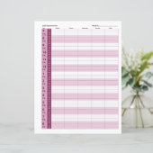 毎日のアポイントメントスケジュール |ピンク (スタンド正面)