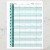 毎日のアポイントメントスケジュール |ミントグリーン (正面)