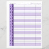 毎日のアポイントメントスケジュール |紫 (裏面)