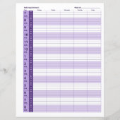 毎日のアポイントメントスケジュール |紫 (正面)