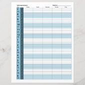 毎日のアポイントメントスケジュール |青クラシック色 (裏面)