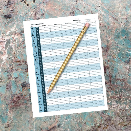 毎日のアポイントメントスケジュール |青クラシック色