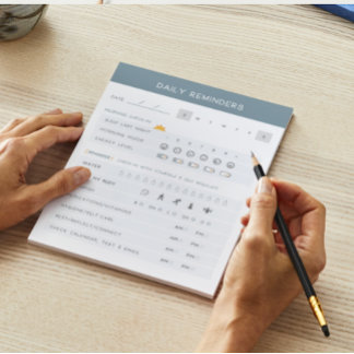 毎日のアラームADHDメモ帳 ノートパッド